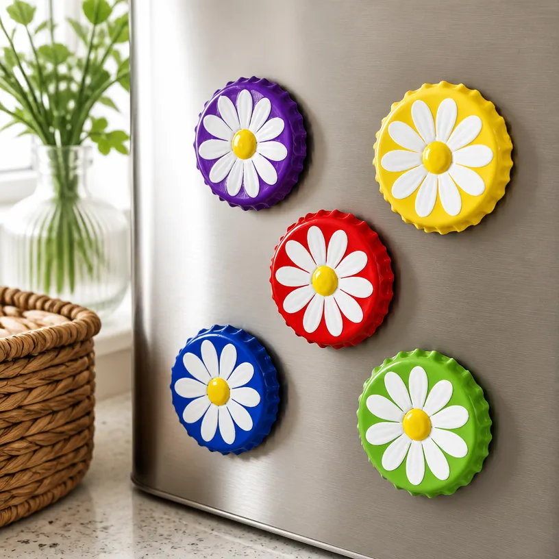 How to Make Bottle Cap Flower Magnets: Easy DIY Tutorial