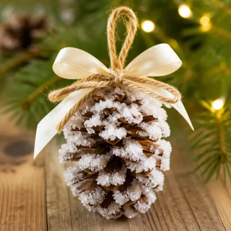 Beautiful Crystal Pinecone Ornament for holiday decorations and gifts