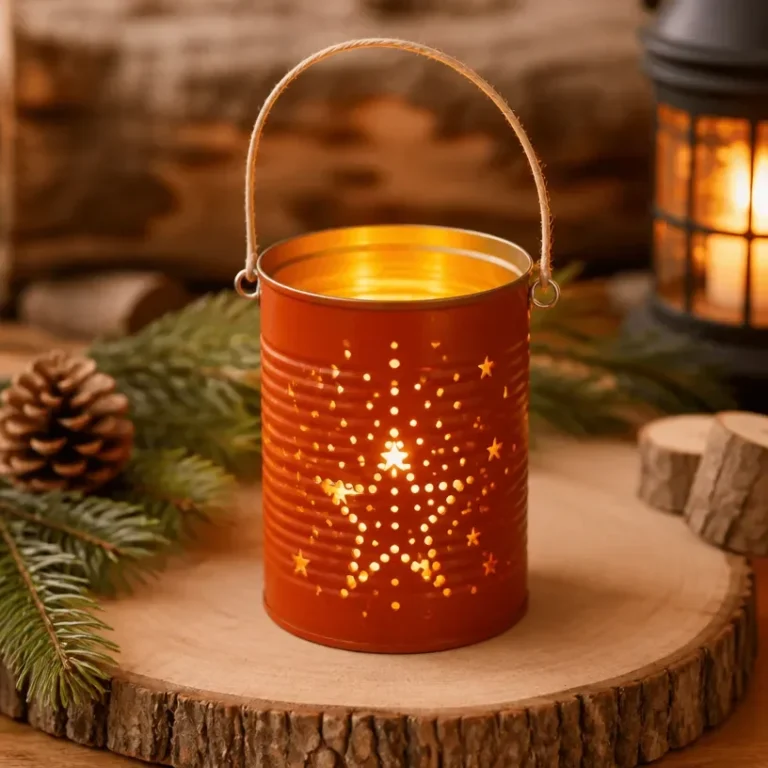 DIY camping lantern providing durable outdoor lighting for camping trips