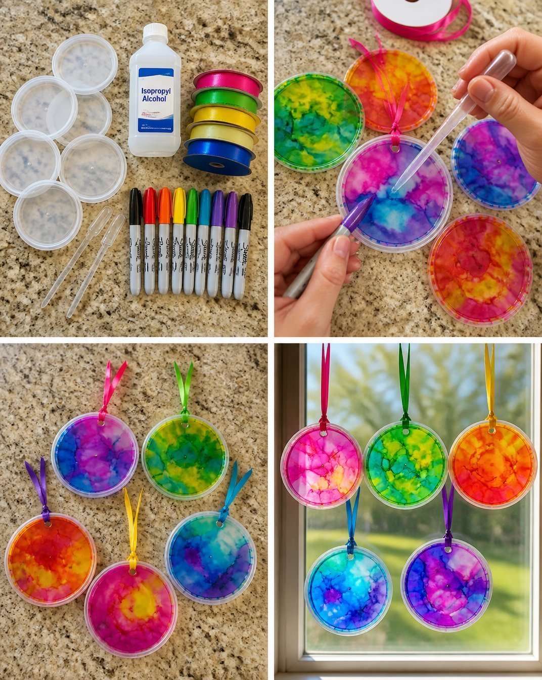 DIY Faux Stained Glass Suncatchers Tutorial