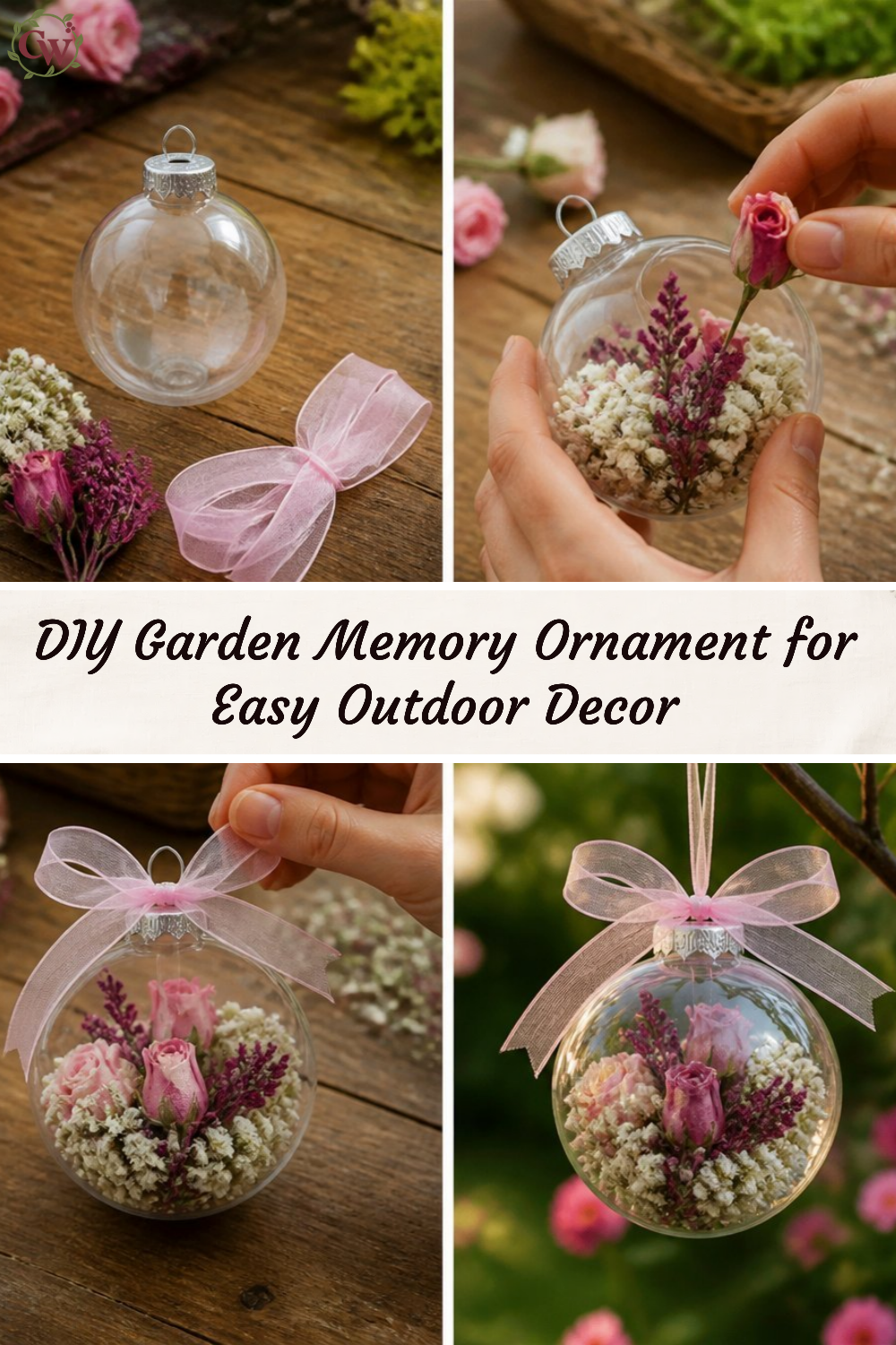 DIY Garden Memory Ornament for Easy Outdoor Decor