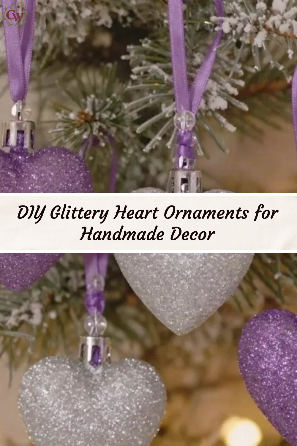 DIY Glittery Heart Ornaments for Handmade Decor