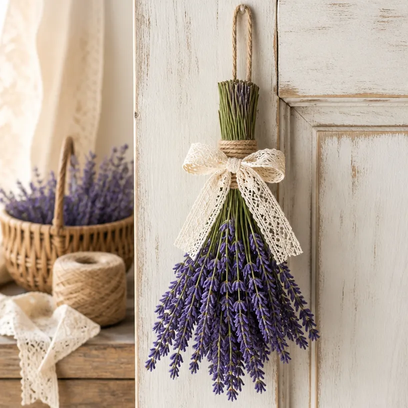 How to Make a Lavender Hanging Bouquet for Rustic Home Decor