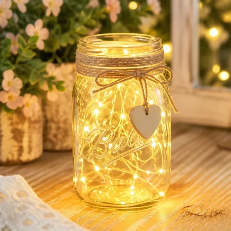 DIY mason jar firefly lantern for stunning garden decor