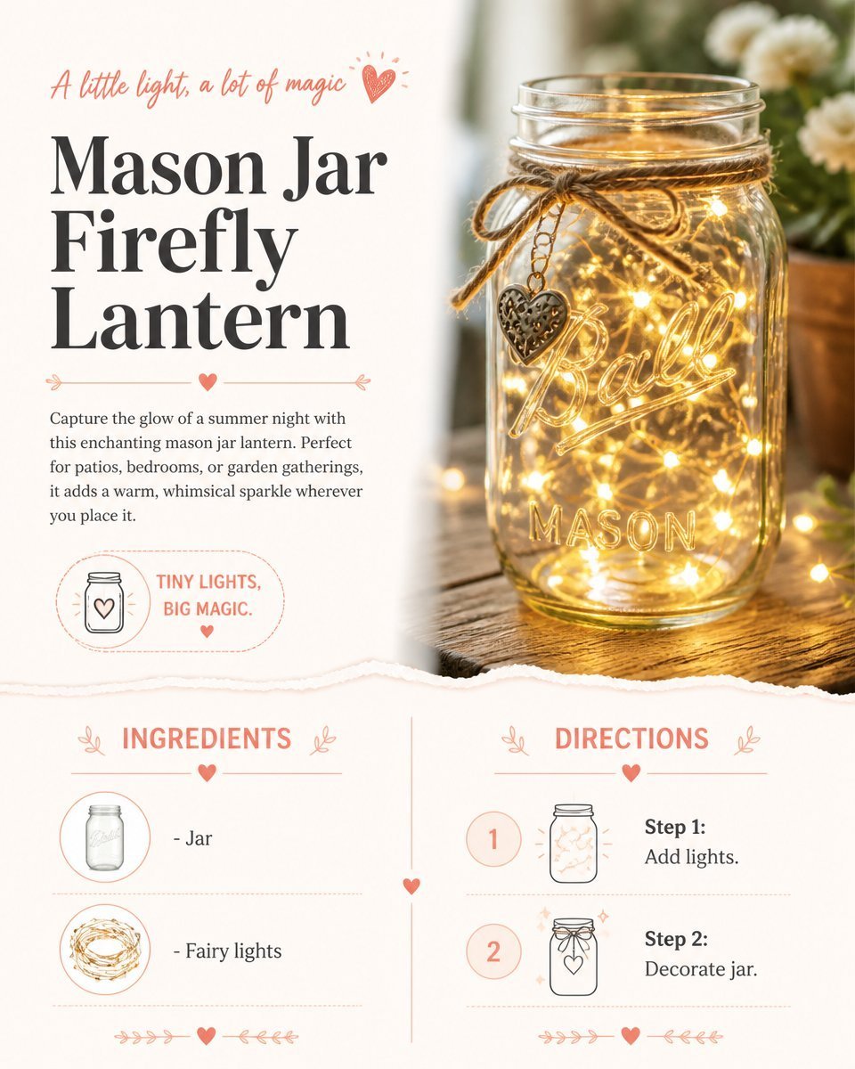 DIY Mason Jar Firefly Lantern for Garden Decor