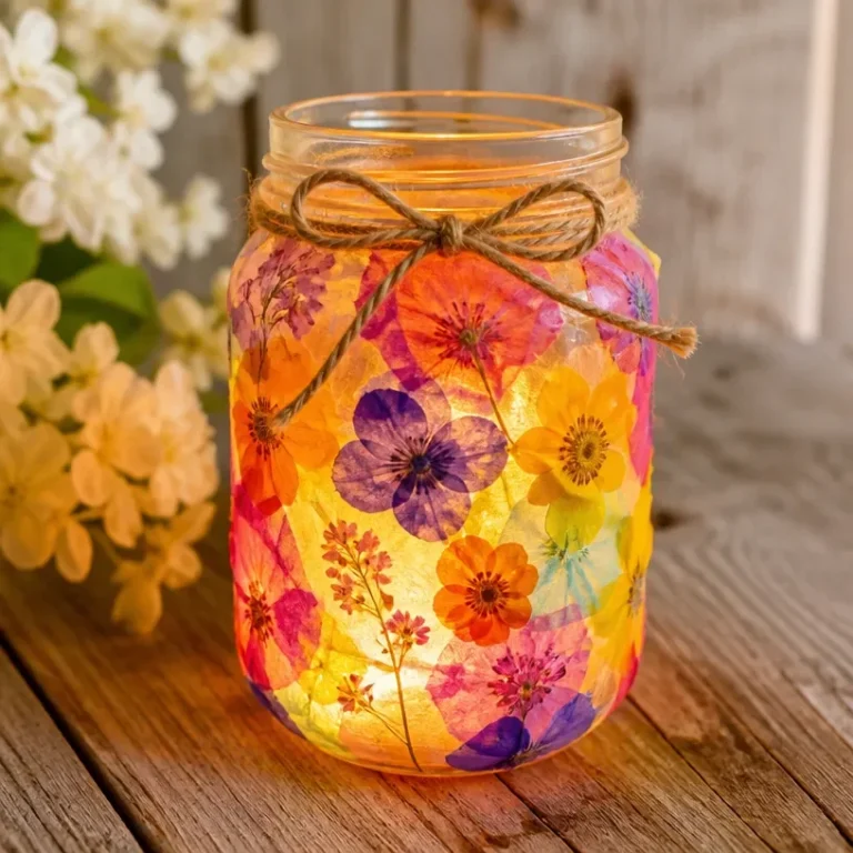 DIY multicolor firefly jar lantern for beautiful garden decoration