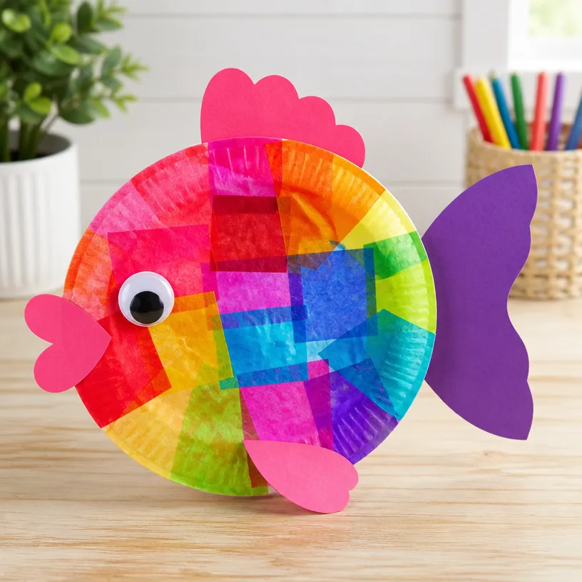 Kids DIY Paper Plate Fish Craft: Easy Ocean-Themed Activity