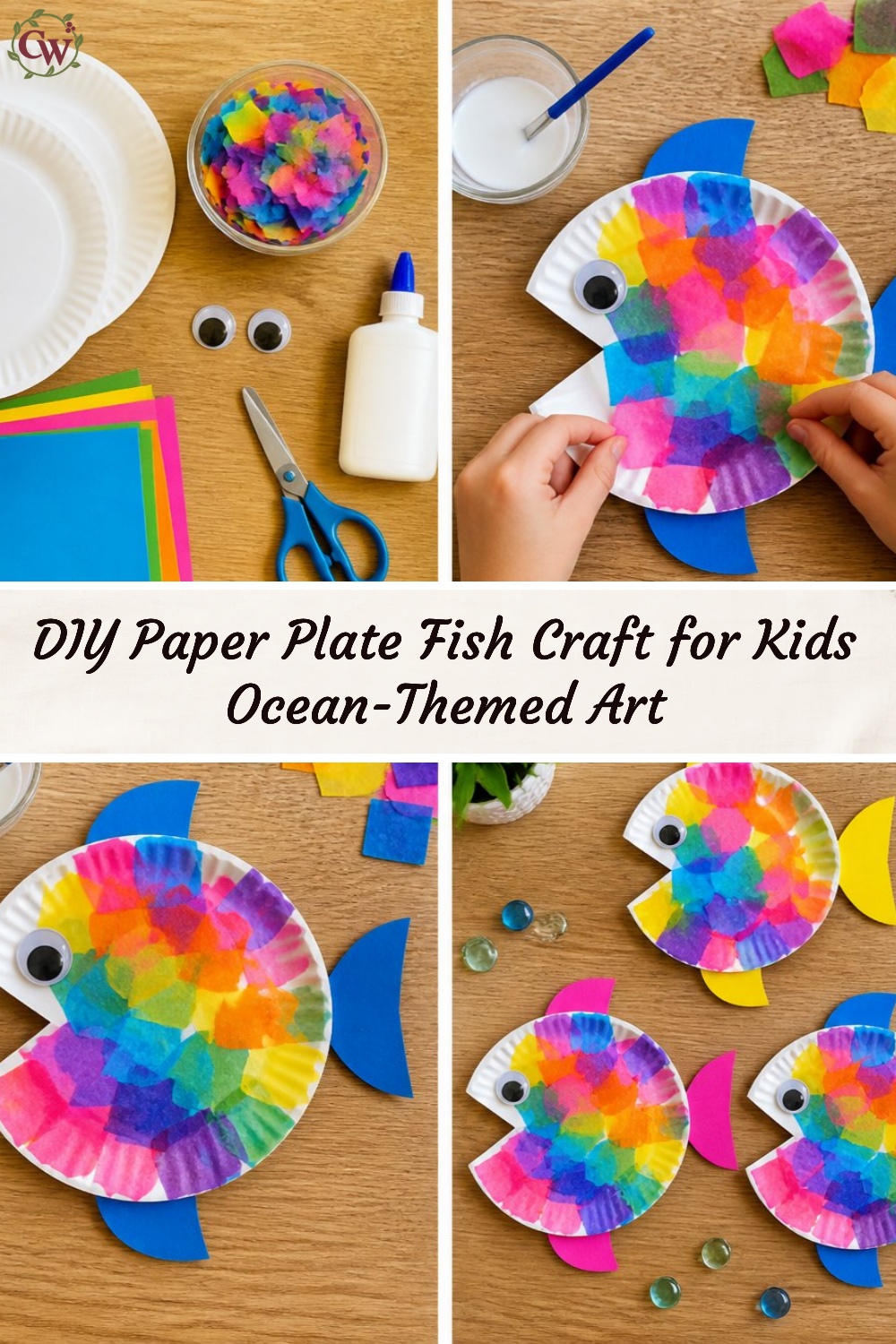 DIY Paper Plate Fish Craft for Kids Ocean-Themed Art