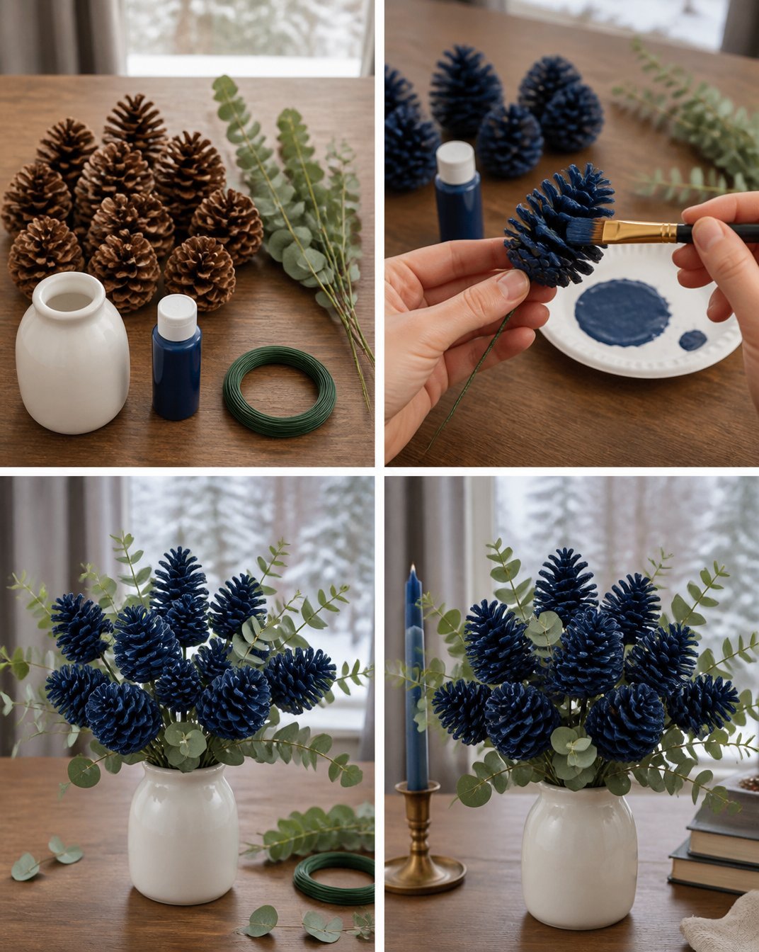 DIY Pinecone Centerpiece for Autumn Decor