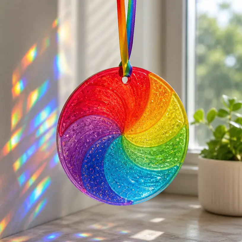 Rainbow Suncatcher Craft Using Clear Glue