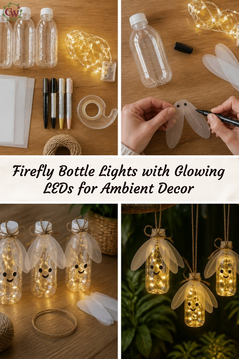 Firefly Bottle Lights with Glowing LEDs for Ambient Decor