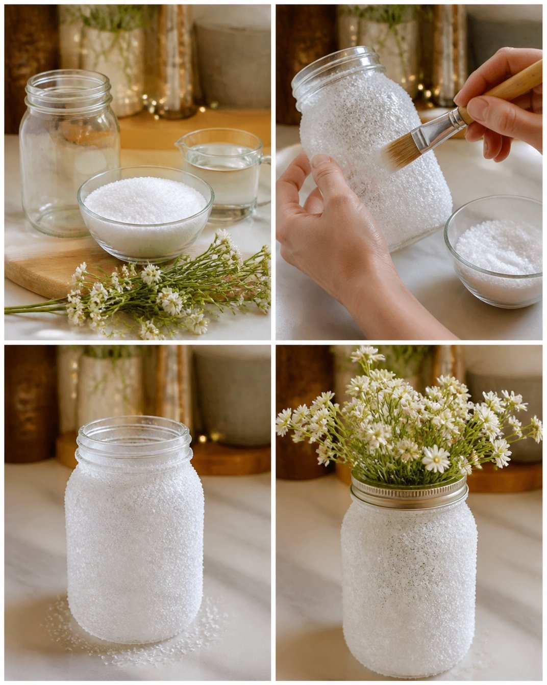 Frosted Glass Mason Jars: Stylish Storage and DIY Decor Ideas