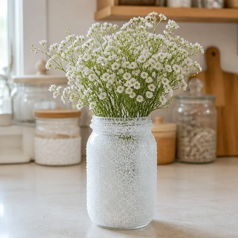 Frosted Glass Mason Jars: Stylish Storage and DIY Decor Ideas
