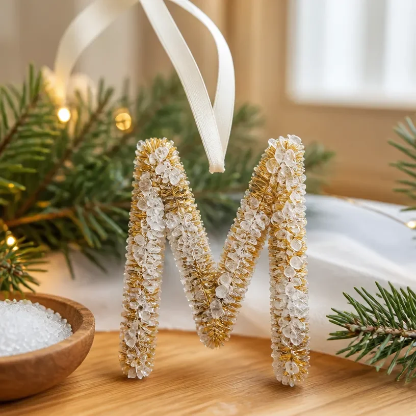 Personalized Crystal Letter Ornament Initial Keepsake for special occasions