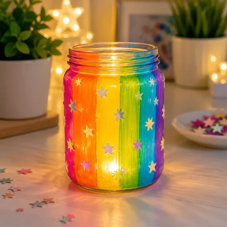 Rainbow Fairy Glow-in-the-Dark Lantern Night Light and Home Decor