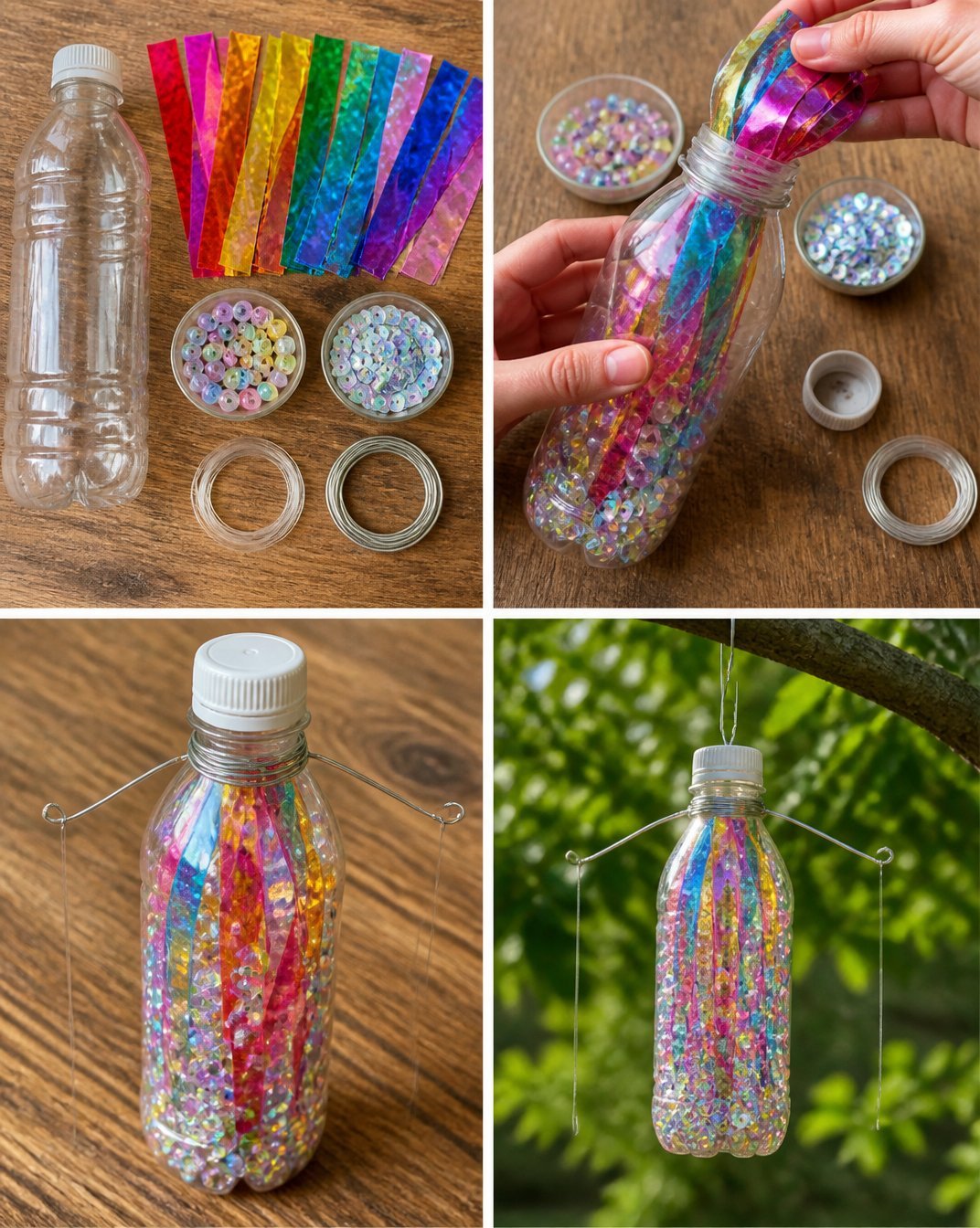 Rainbow Holographic Bottle Spinner Toy