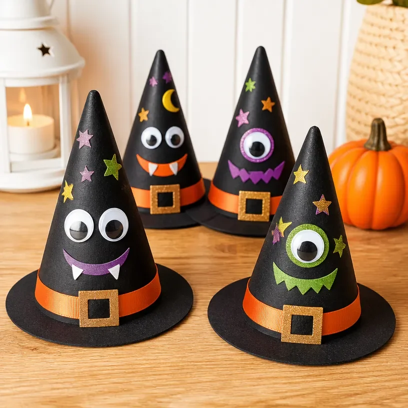Wizard hat stars | Disney sorcerer hat, Witch hat gold, Haloween