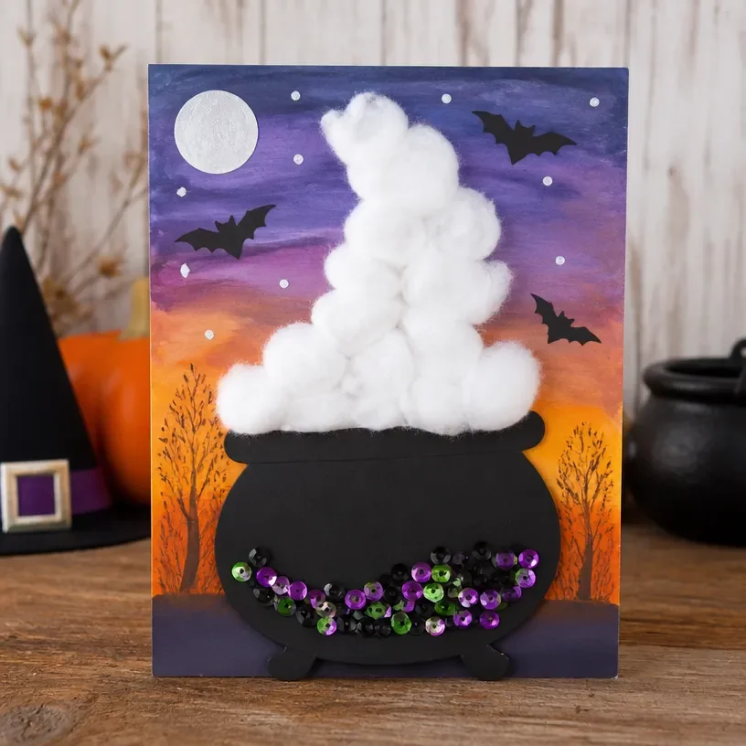 Preschoolers enjoying easy Halloween crafts activities