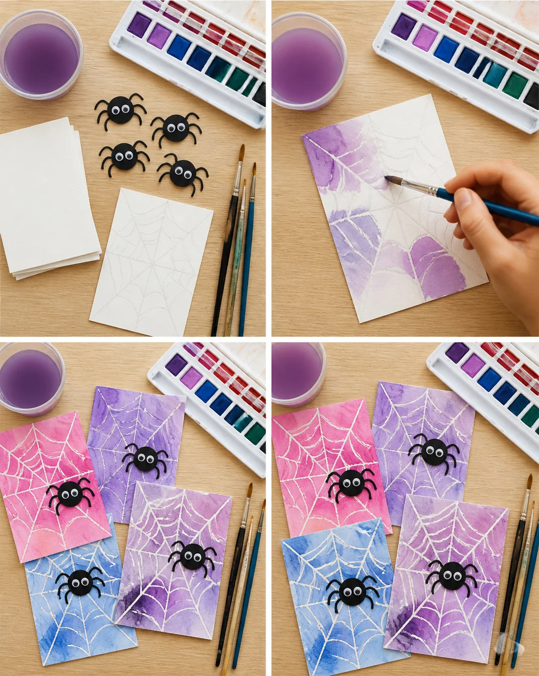 Easy Halloween Spooky Watercolor Craft for Kids