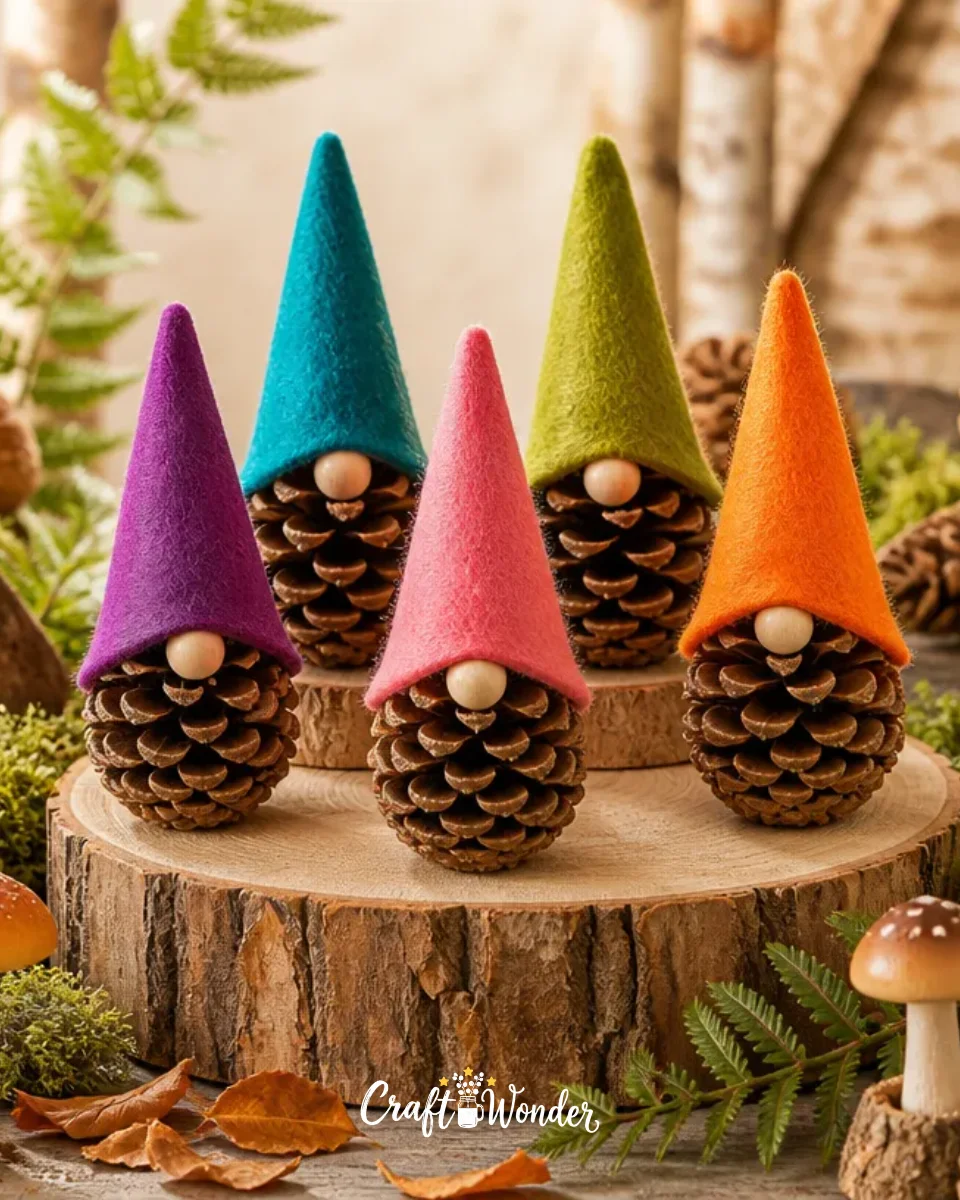 Forest Gonks DIY Christmas Decorations and Pine Cone Crafts