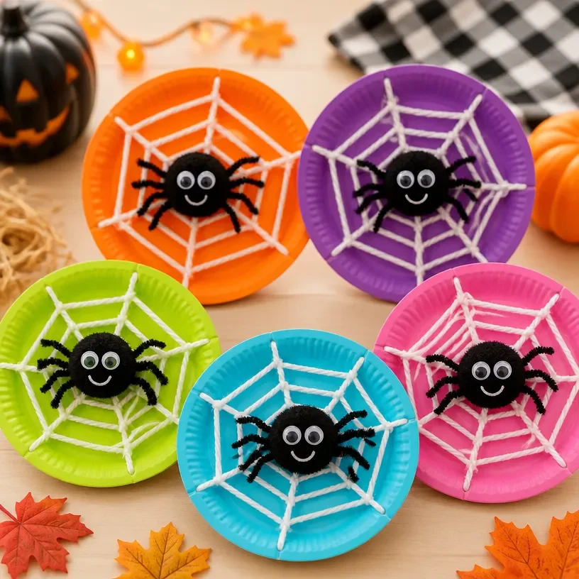 Colorful Halloween DIY crafts for kids, perfect for fall activities.